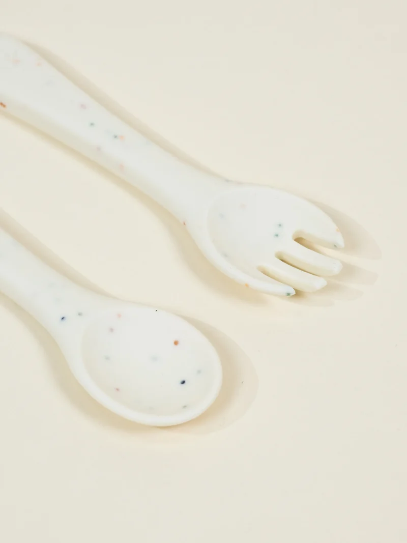 Silicone Baby Fork&Spoon–Pottery Collection