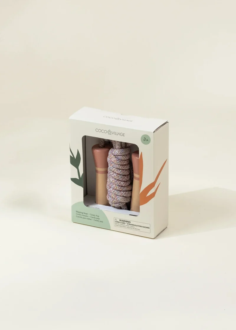 Wooden Handle Skipping Rope – Candy Pop