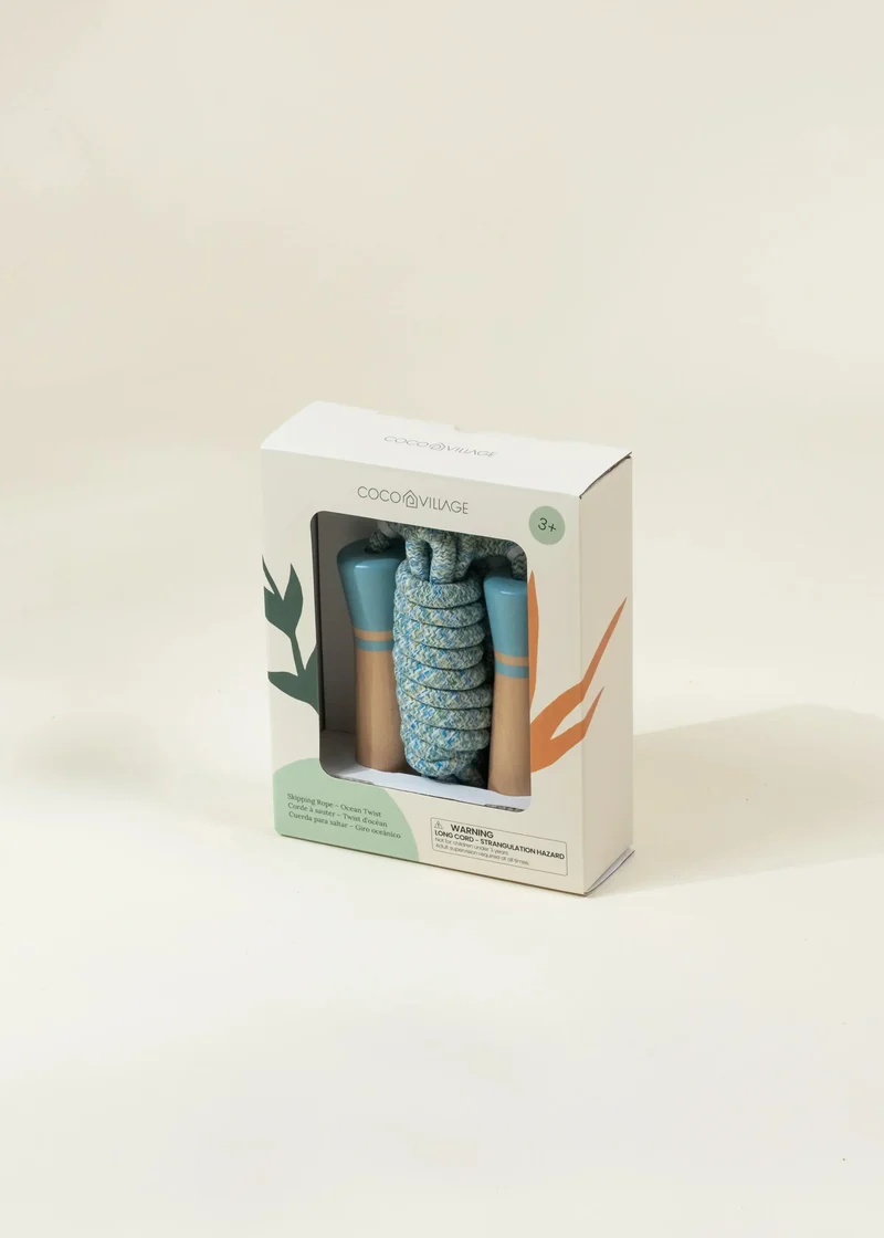 Wooden Handle Skipping Rope – Ocean Twist