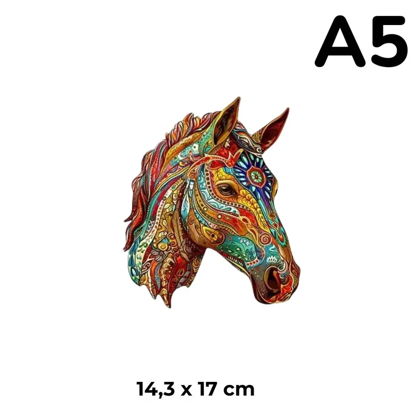 Puzzle en Bois Cheval Artistique – HorsePuzzle™