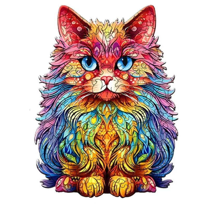 Puzzle en Bois Chat Persan – CatCute™