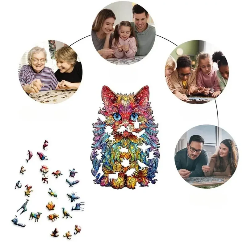 Puzzle en Bois Chat Persan – CatCute™