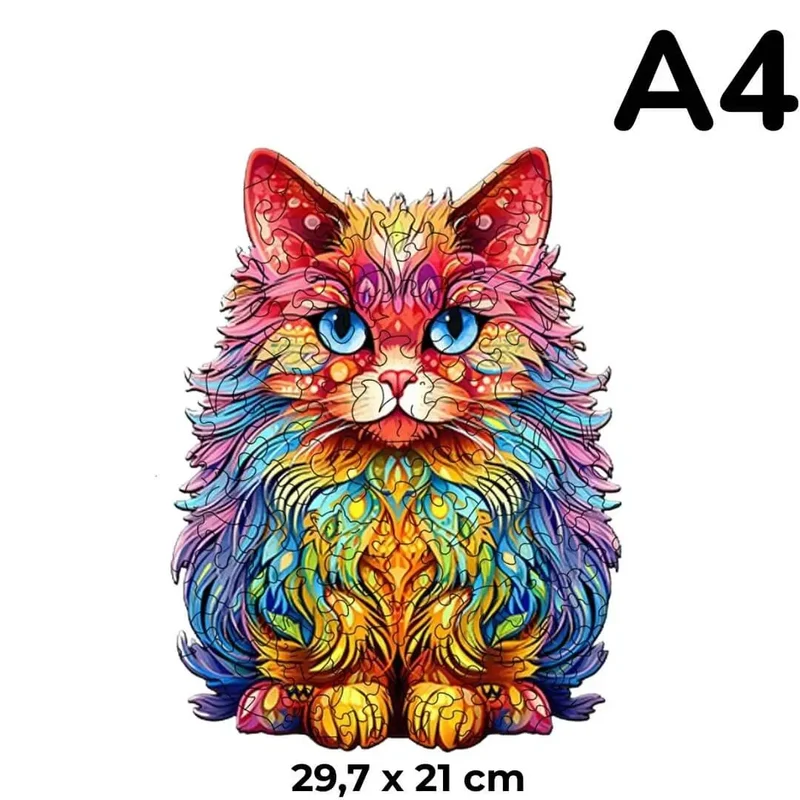 Puzzle en Bois Chat Persan – CatCute™
