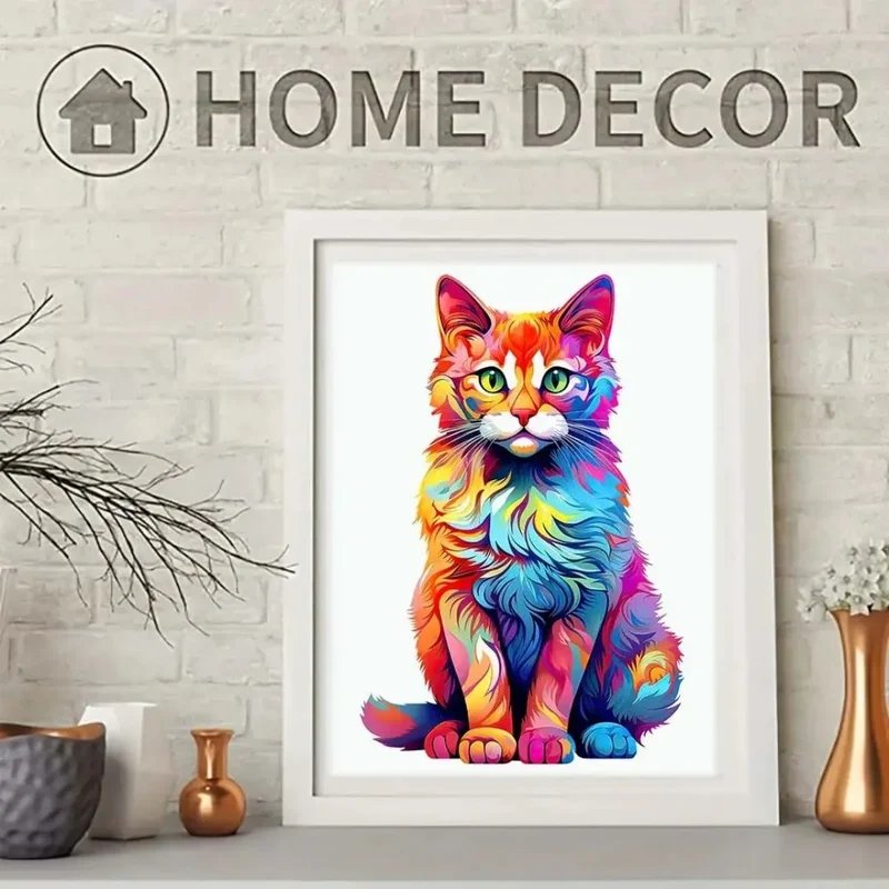 Puzzle en Bois Chat Artistique – ColorCat™