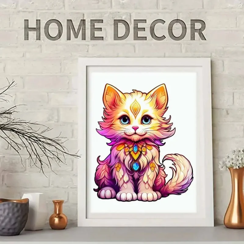 Puzzle en Bois Chat Bijou – GemCat™