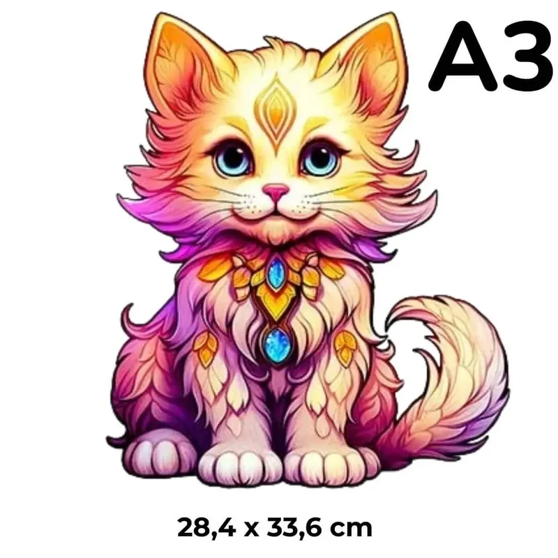 Puzzle en Bois Chat Bijou – GemCat™