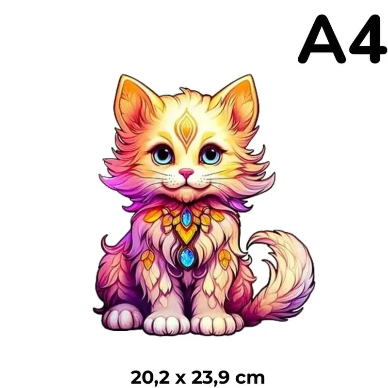 Puzzle en Bois Chat Bijou – GemCat™