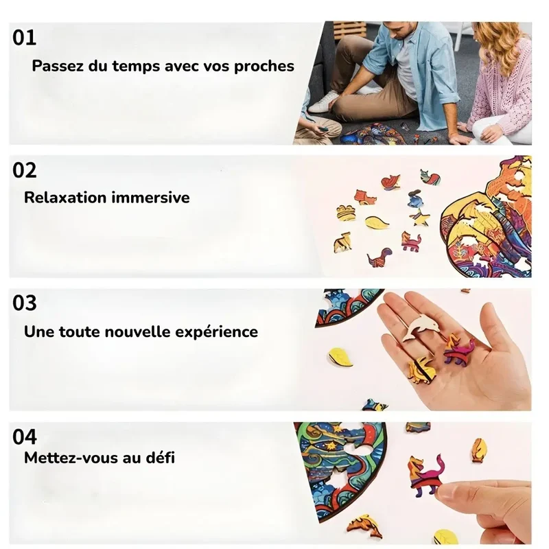 Puzzle en Bois Perroquet Coloré – BirdyBloom™