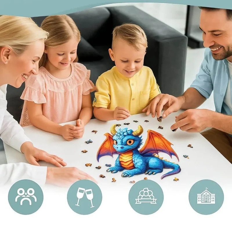 Puzzle en Bois Dragon Mystique – DragonS™