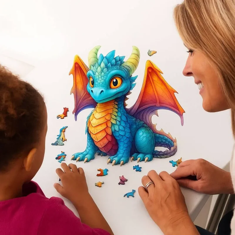 Puzzle en Bois Dragon Mystique – DragonS™