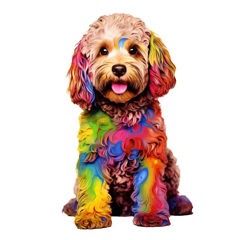 Puzzle Bois Chien Artistique – DoggyArt™