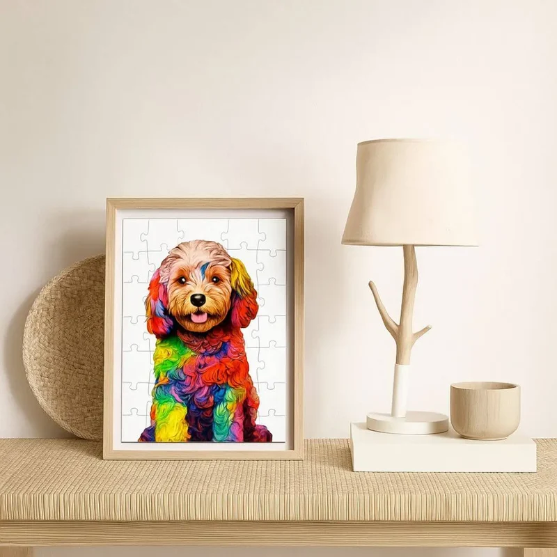 Puzzle Bois Chien Artistique – DoggyArt™
