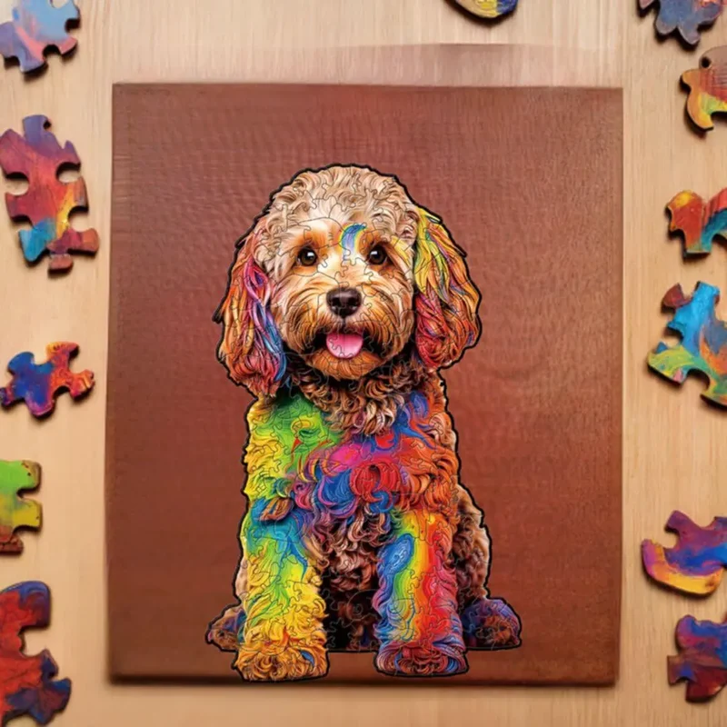 Puzzle Bois Chien Artistique – DoggyArt™