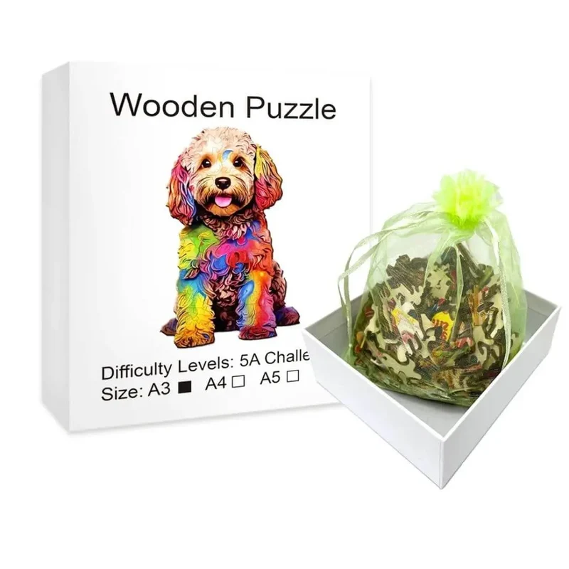 Puzzle Bois Chien Artistique – DoggyArt™