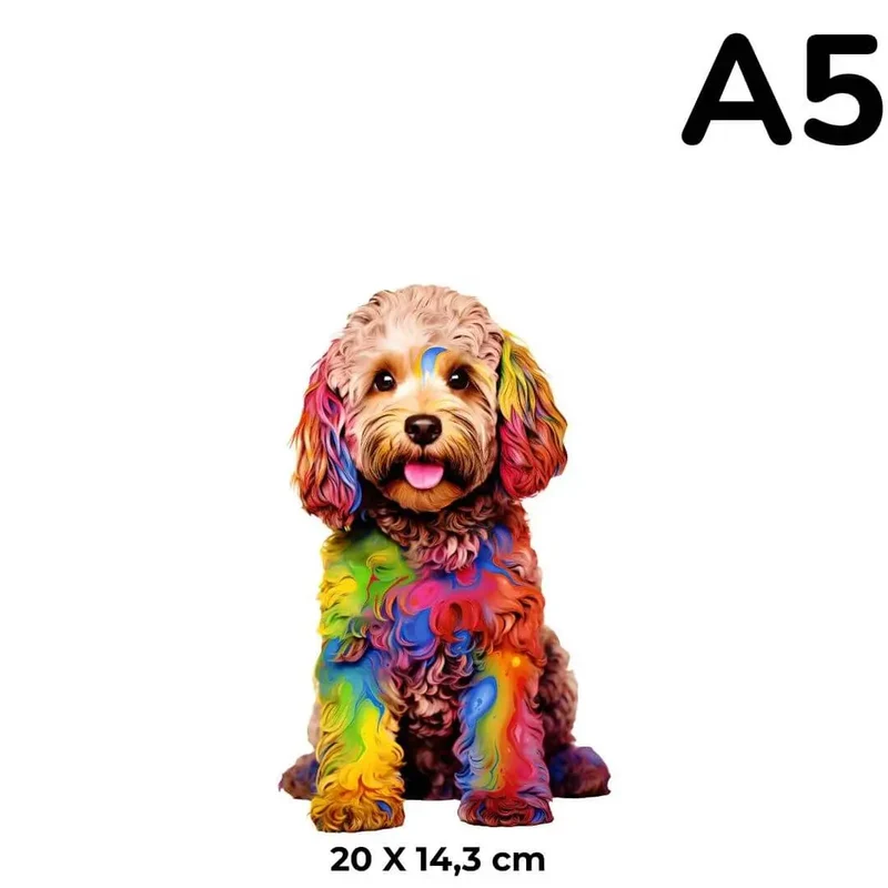 Puzzle Bois Chien Artistique – DoggyArt™
