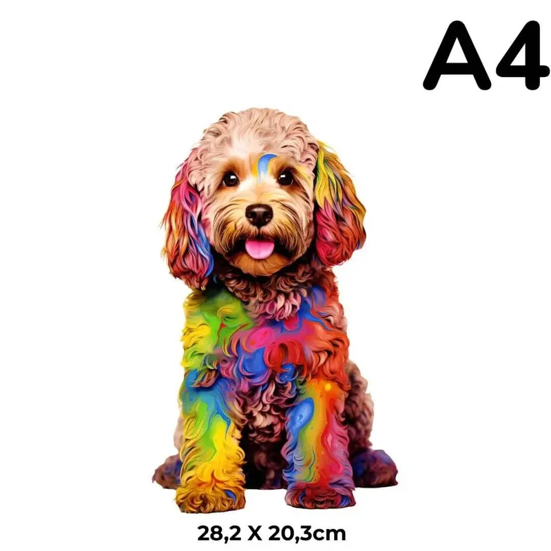 Puzzle Bois Chien Artistique – DoggyArt™
