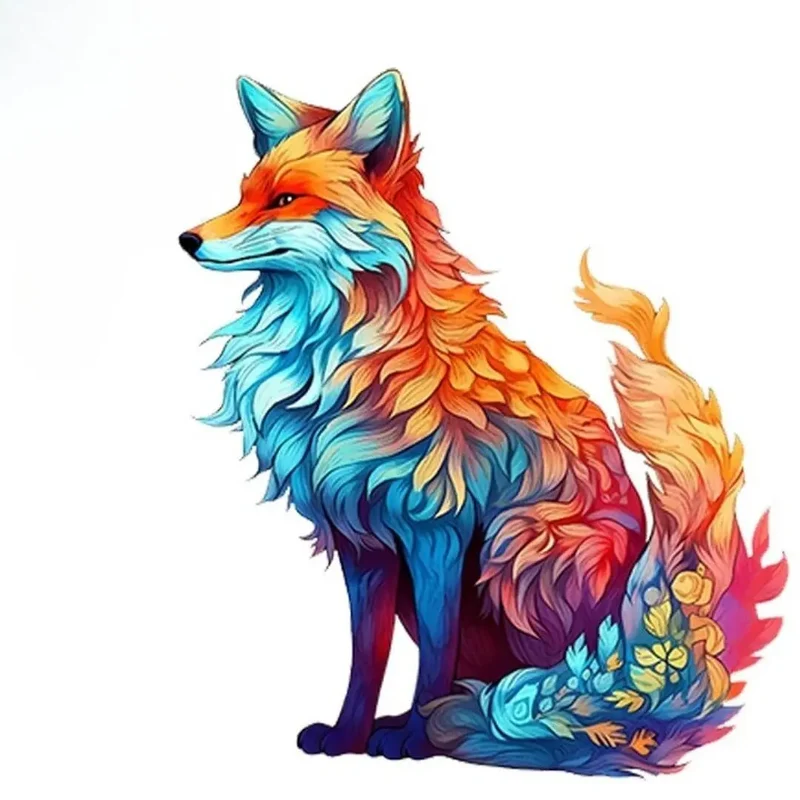Puzzle Bois Renard Artistique – FoxArt™