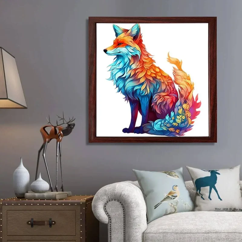 Puzzle Bois Renard Artistique – FoxArt™