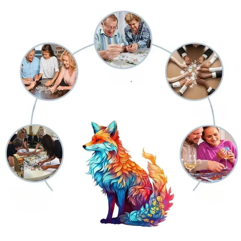 Puzzle Bois Renard Artistique – FoxArt™