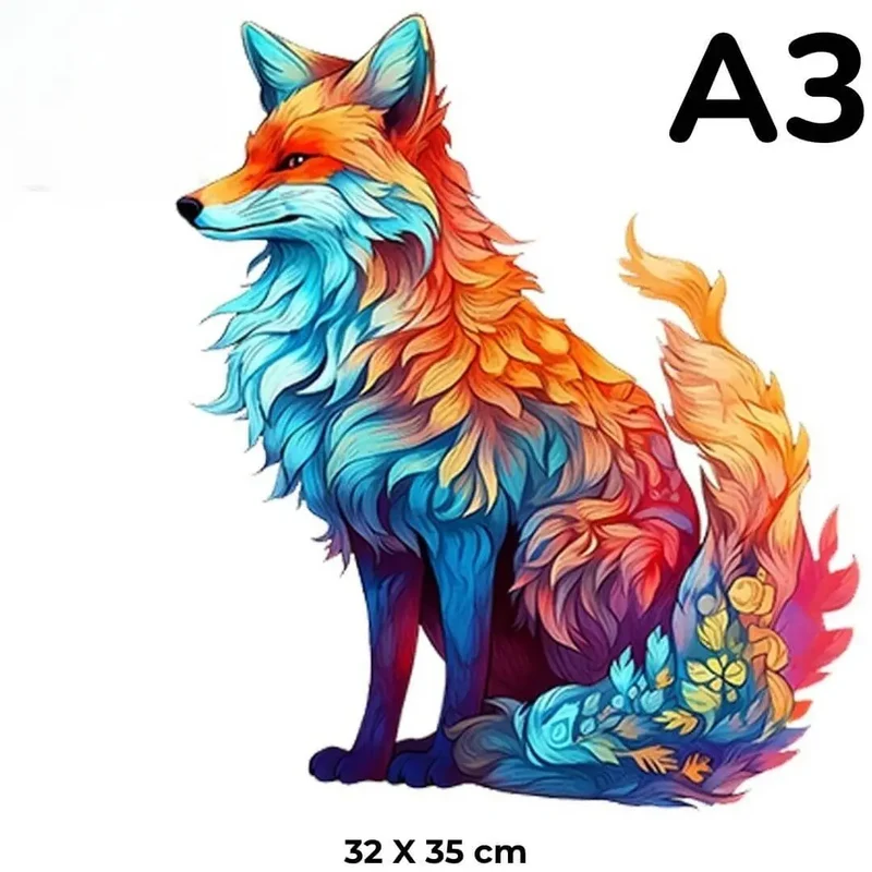 Puzzle Bois Renard Artistique – FoxArt™