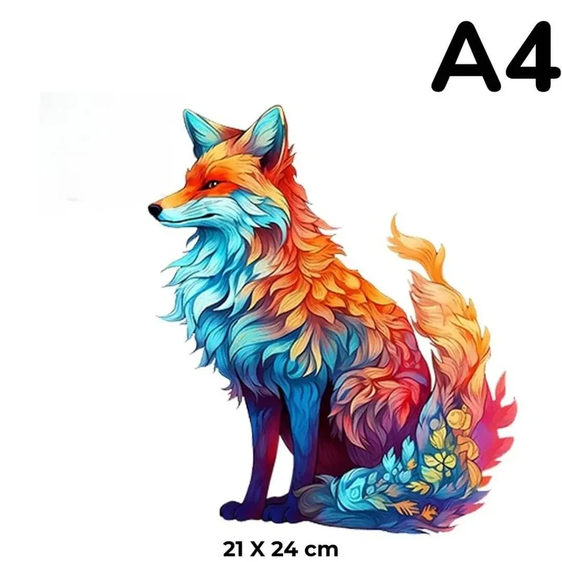 Puzzle Bois Renard Artistique – FoxArt™