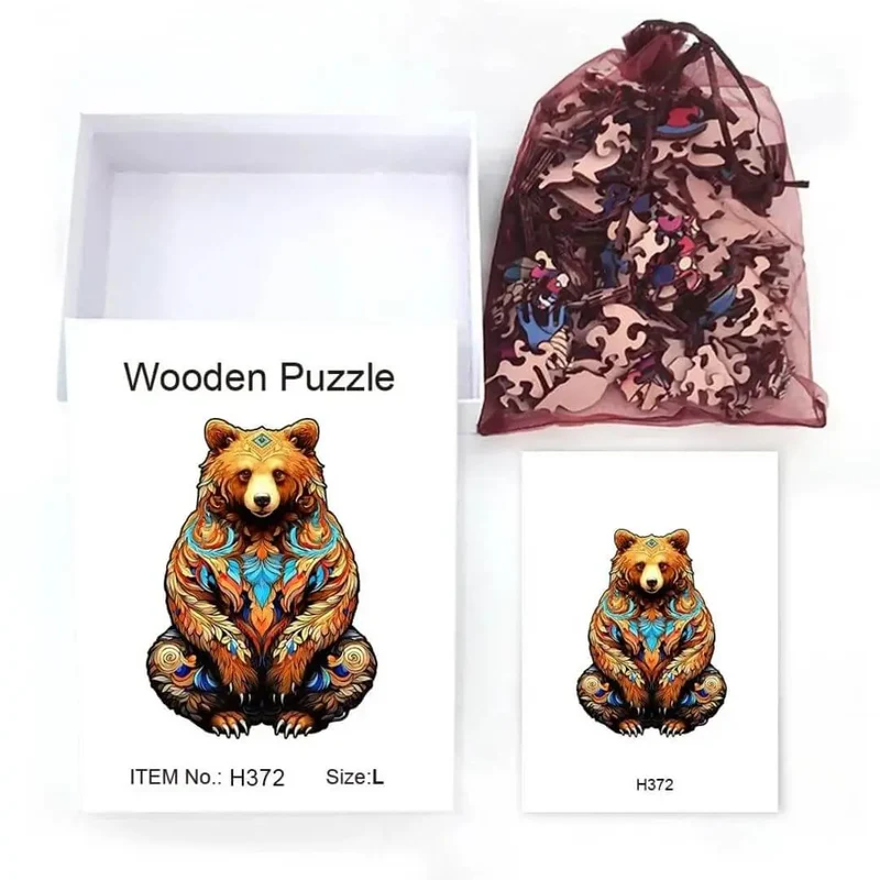 Puzzle Bois Ours Artistique - GrizzlyArt™