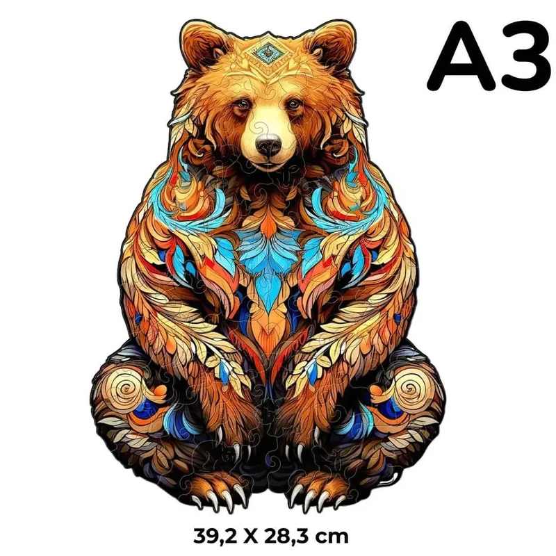 Puzzle Bois Ours Artistique - GrizzlyArt™