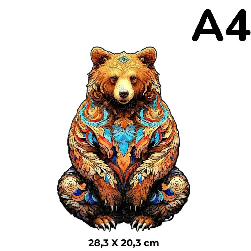 Puzzle Bois Ours Artistique - GrizzlyArt™