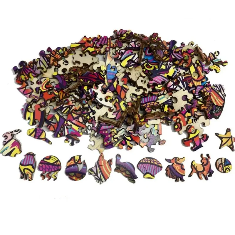 Puzzle en Bois Famille Renard – FoxNest™