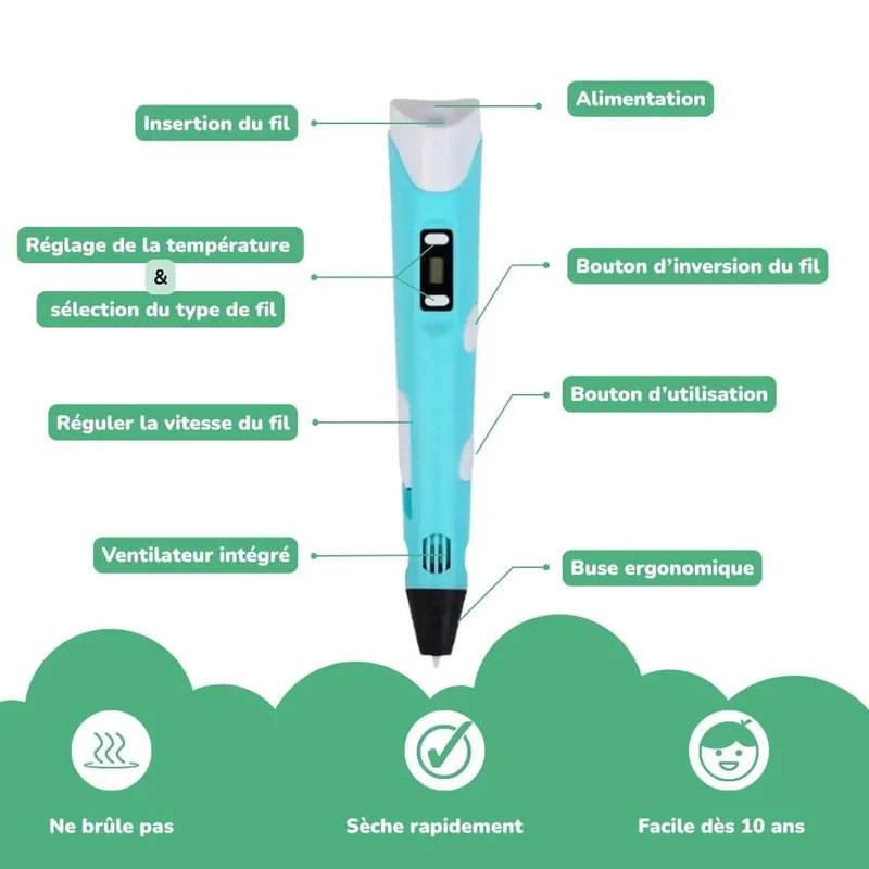 Stylo 3D Inspire™ - Créez en 3D dès 10 ans