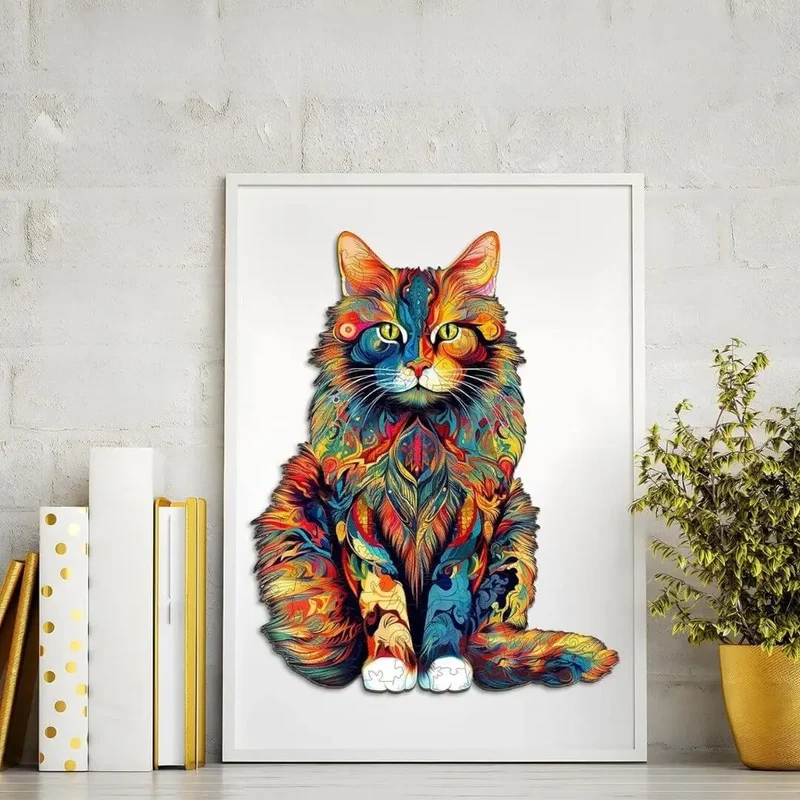 Puzzle en Bois Le Chat Mystique – Mysticat™
