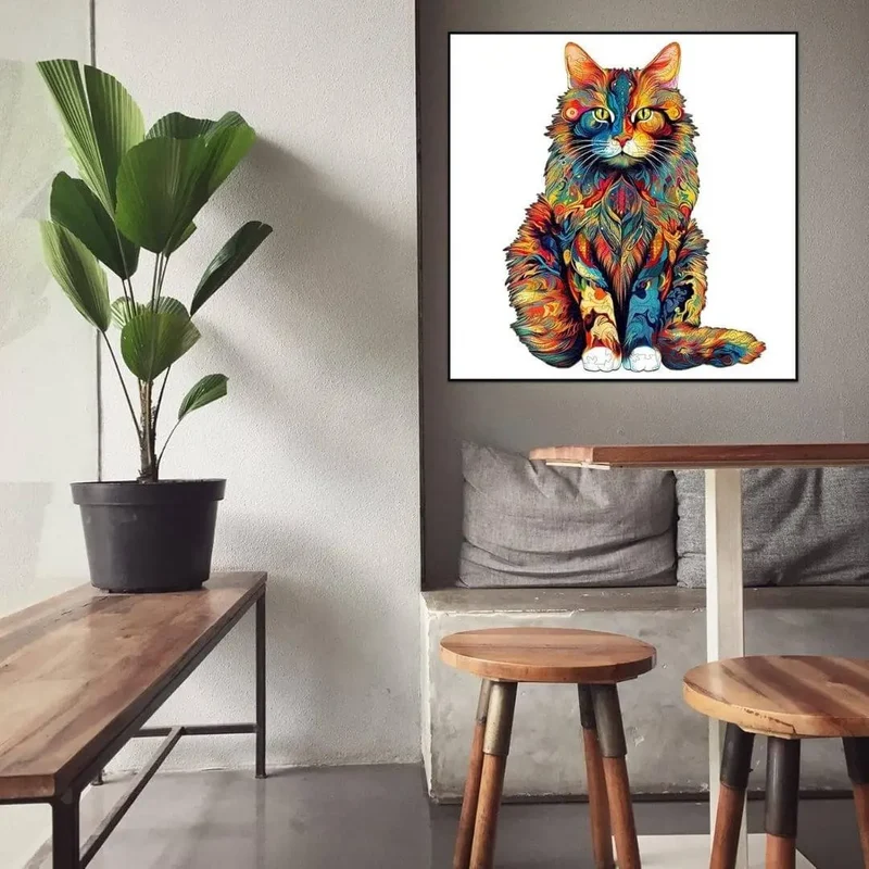 Puzzle en Bois Le Chat Mystique – Mysticat™