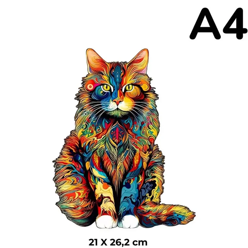 Puzzle en Bois Le Chat Mystique – Mysticat™