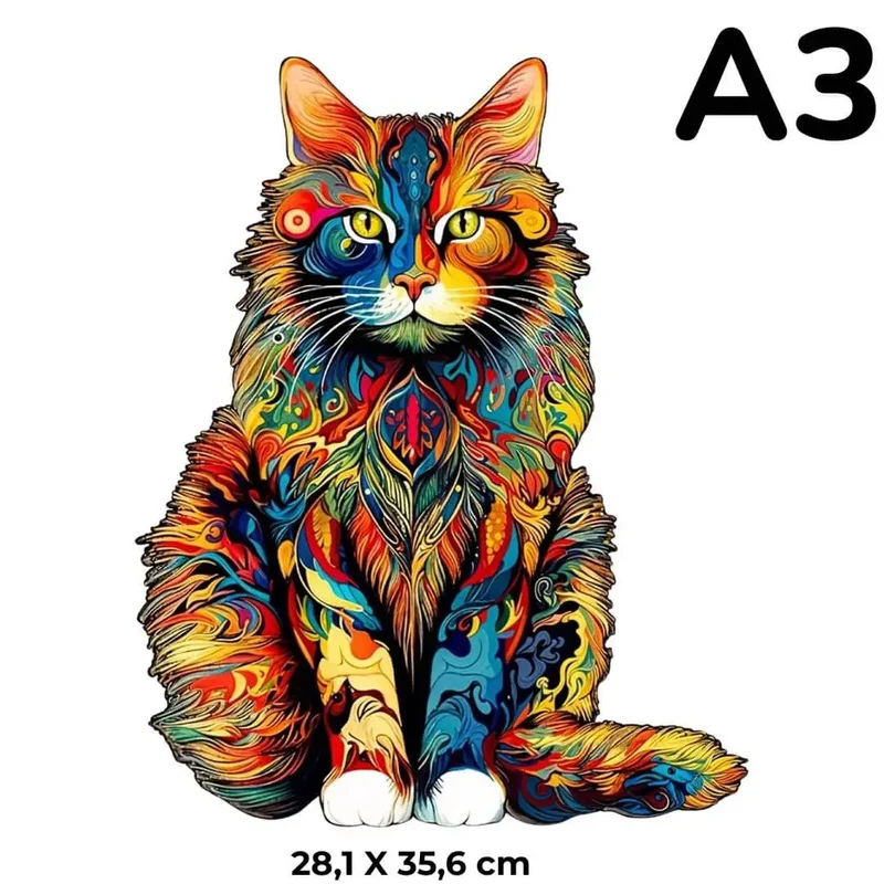 Puzzle en Bois Le Chat Mystique – Mysticat™