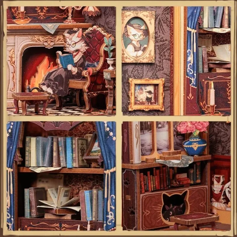 Book Nook Count Cat’s Study – Catelier™