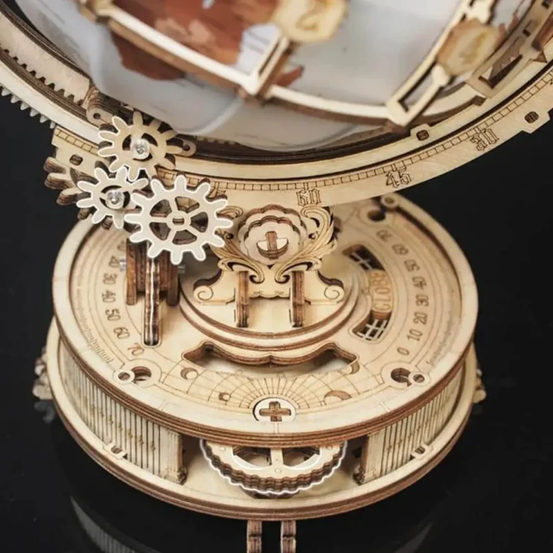 Puzzle 3D Bois Globe Lumineux - TerraLumen™
