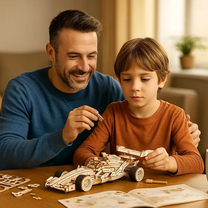 Puzzle 3D Bois Voiture de Course - SpeedRacer™