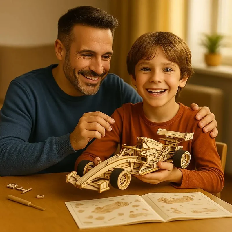Puzzle 3D Bois Voiture de Course - SpeedRacer™