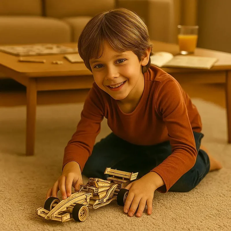 Puzzle 3D Bois Voiture de Course - SpeedRacer™