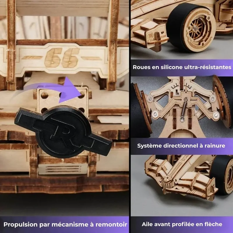 Puzzle 3D Bois Voiture de Course - SpeedRacer™
