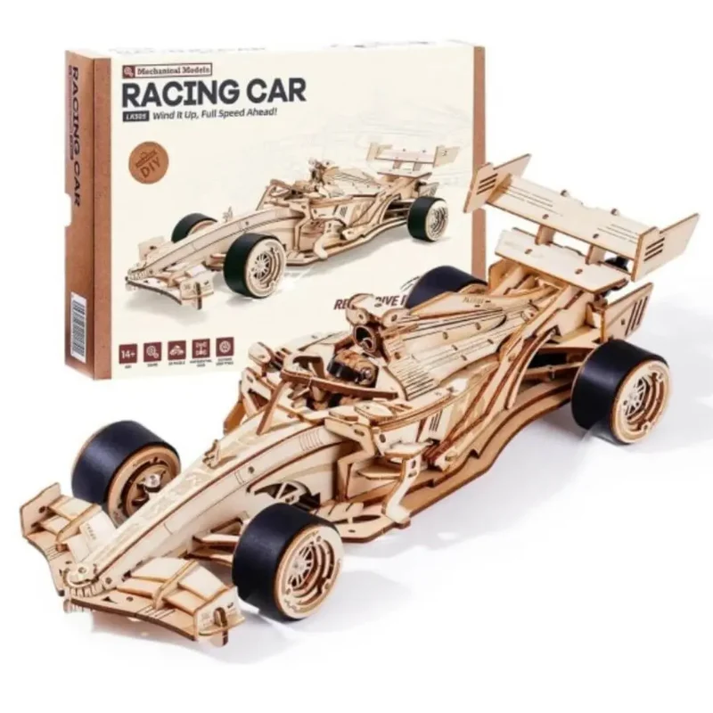 Puzzle 3D Bois Voiture de Course - SpeedRacer™