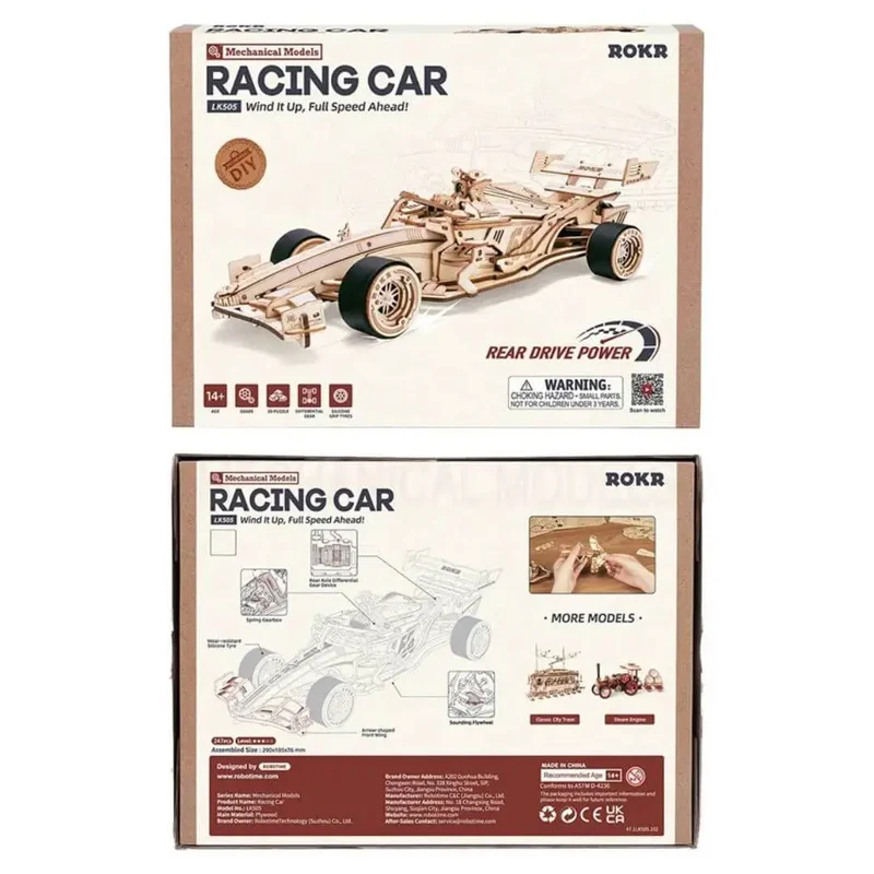 Puzzle 3D Bois Voiture de Course - SpeedRacer™