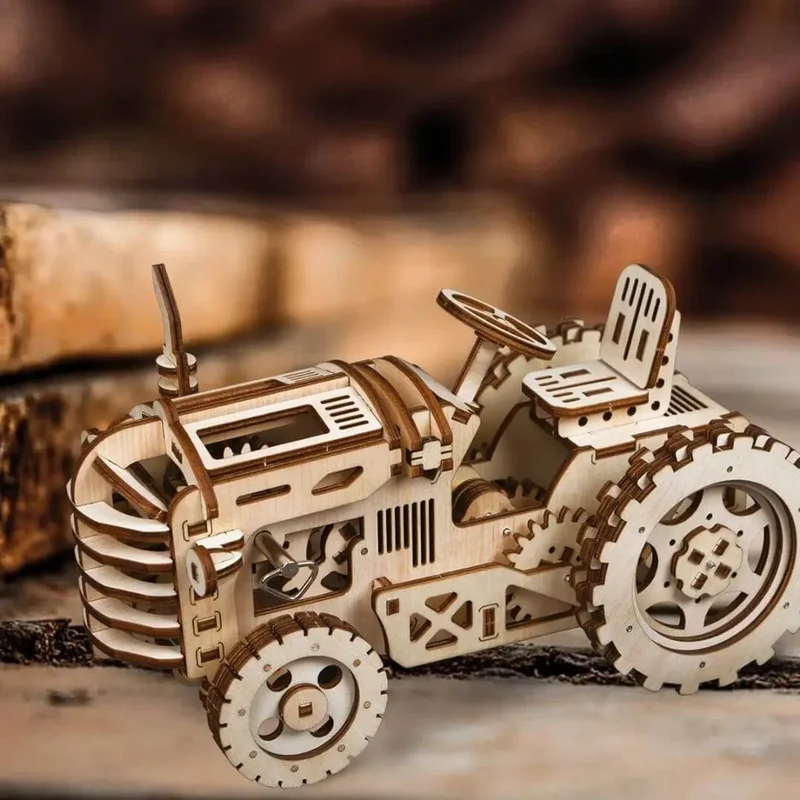 Puzzle 3D en Bois Tracteur Mécanique - FarmGear™