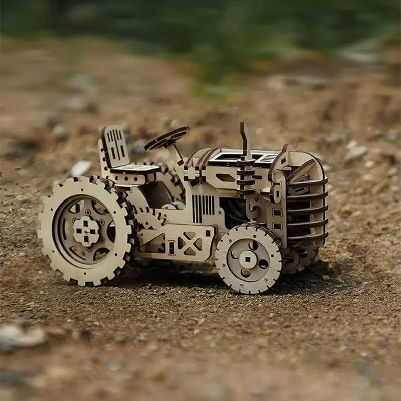Puzzle 3D en Bois Tracteur Mécanique - FarmGear™