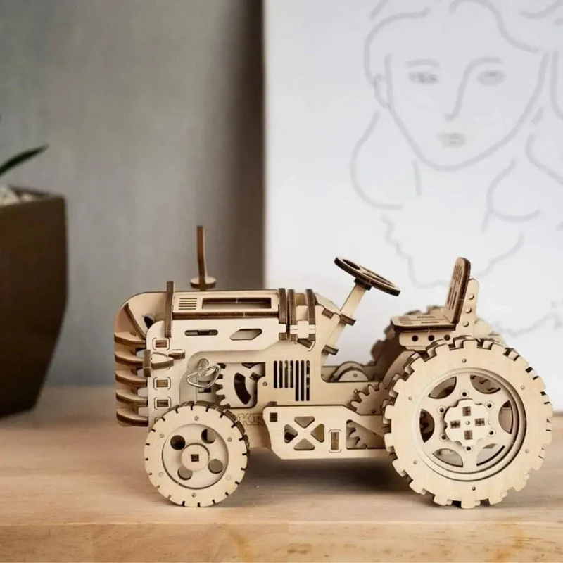 Puzzle 3D en Bois Tracteur Mécanique - FarmGear™