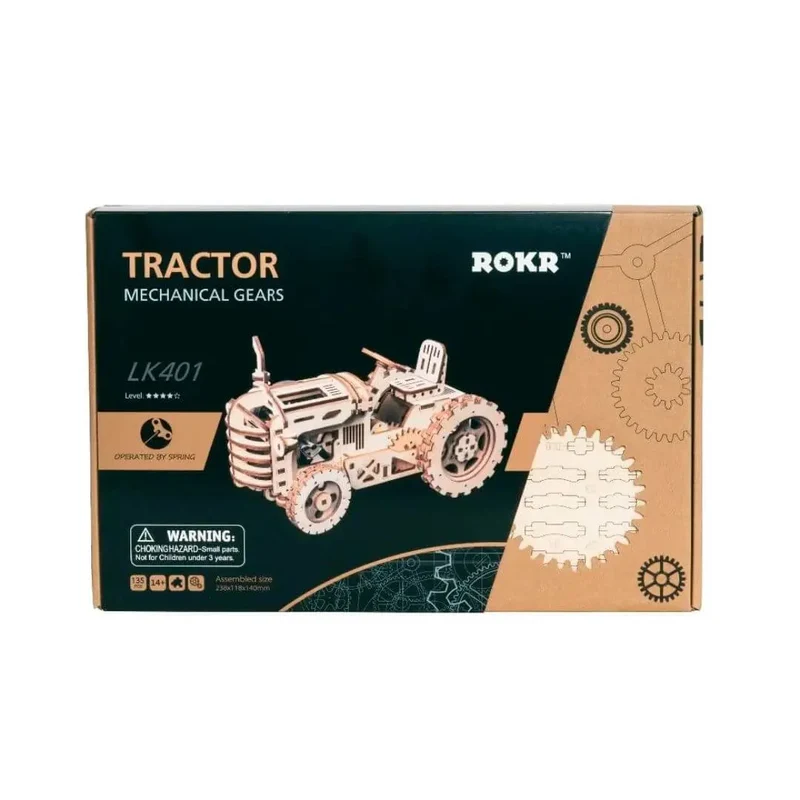 Puzzle 3D en Bois Tracteur Mécanique - FarmGear™