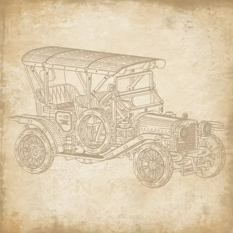 Puzzle 3D en Bois Voiture Rétro - VintageCruise™