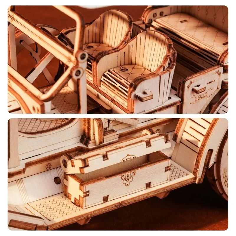 Puzzle 3D en Bois Voiture Rétro - VintageCruise™
