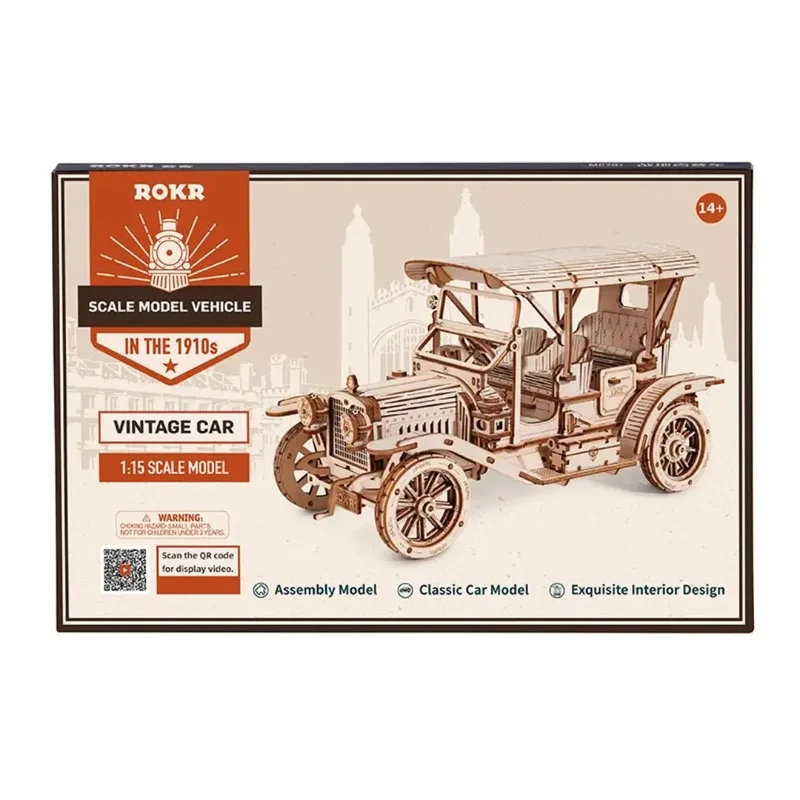 Puzzle 3D en Bois Voiture Rétro - VintageCruise™