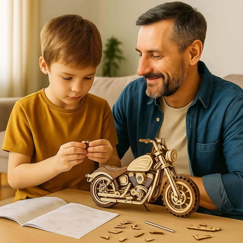 Puzzle 3D Moto en Bois Cruiser - RiderSpirit™